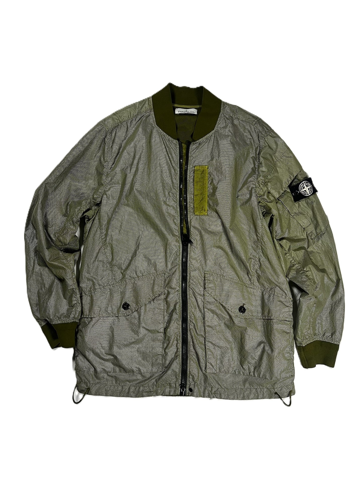 Stone Island Green Pixel Reflective Bomber XXL