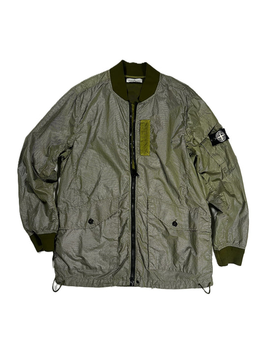 Stone Island Green Pixel Reflective Bomber XXL