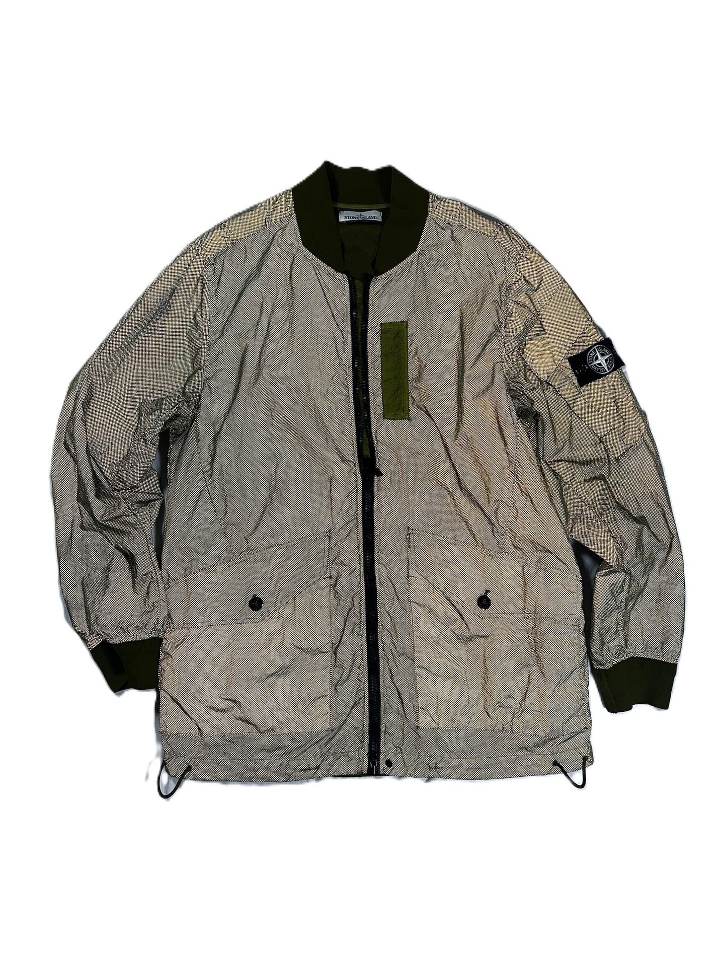 Stone Island Green Pixel Reflective Bomber XXL