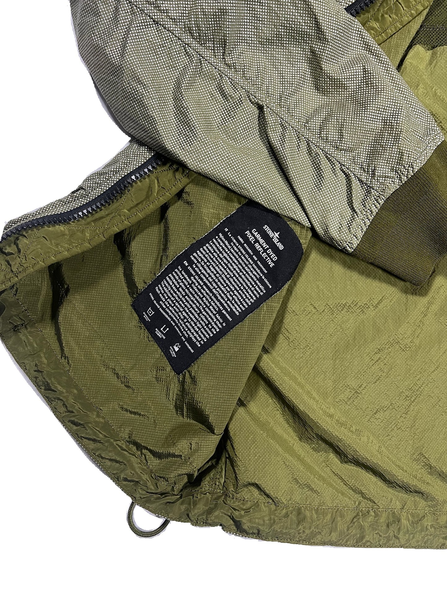 Stone Island Green Pixel Reflective Bomber XXL