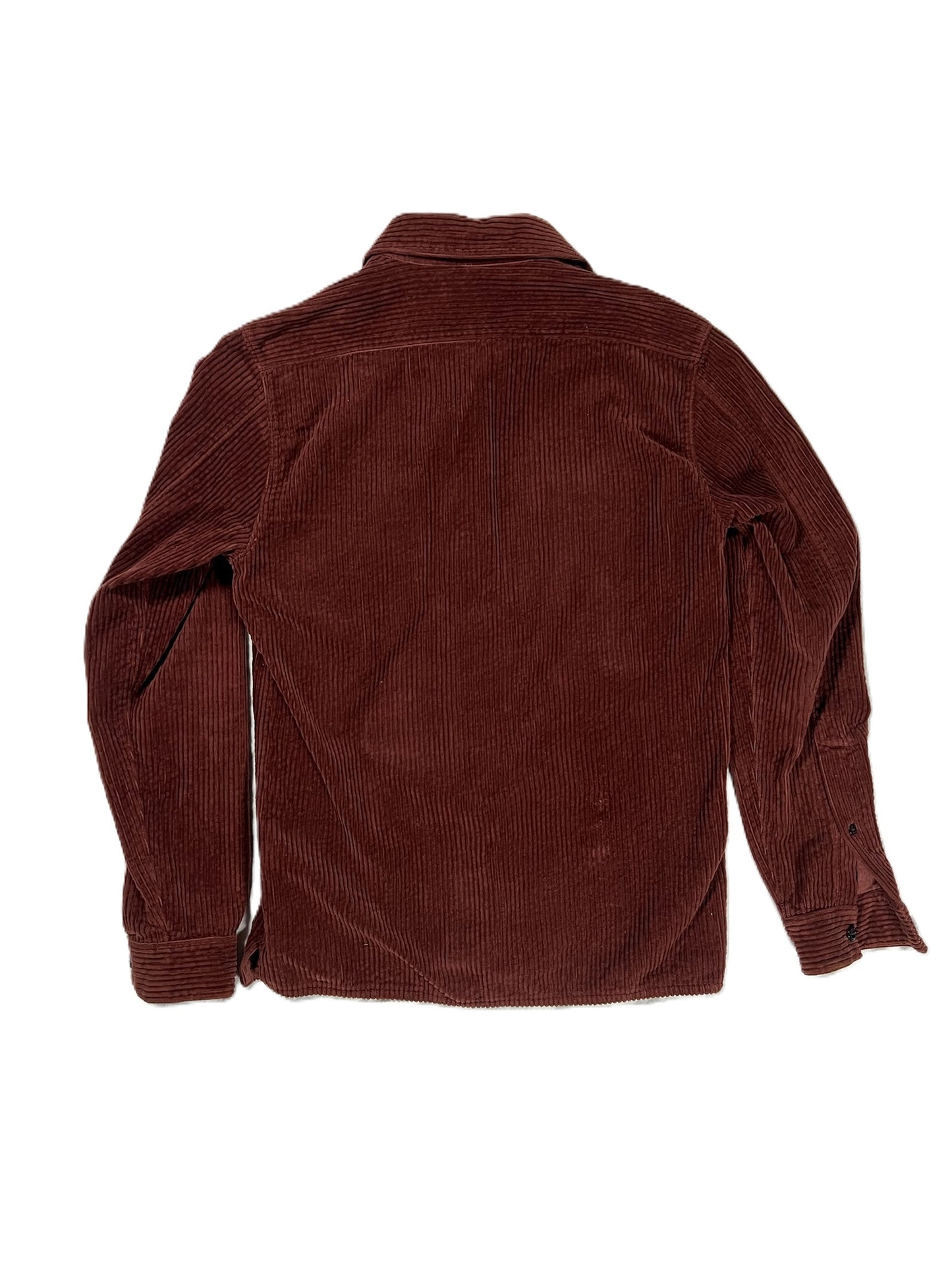 Stone Island Brick Red Corduroy Embroidered Overshirt Small